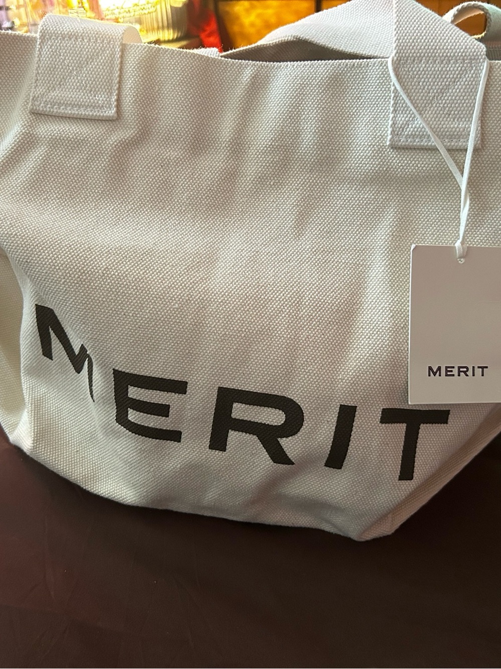 Merit White Canvas Duffel Tote - Women's Weekend Bag